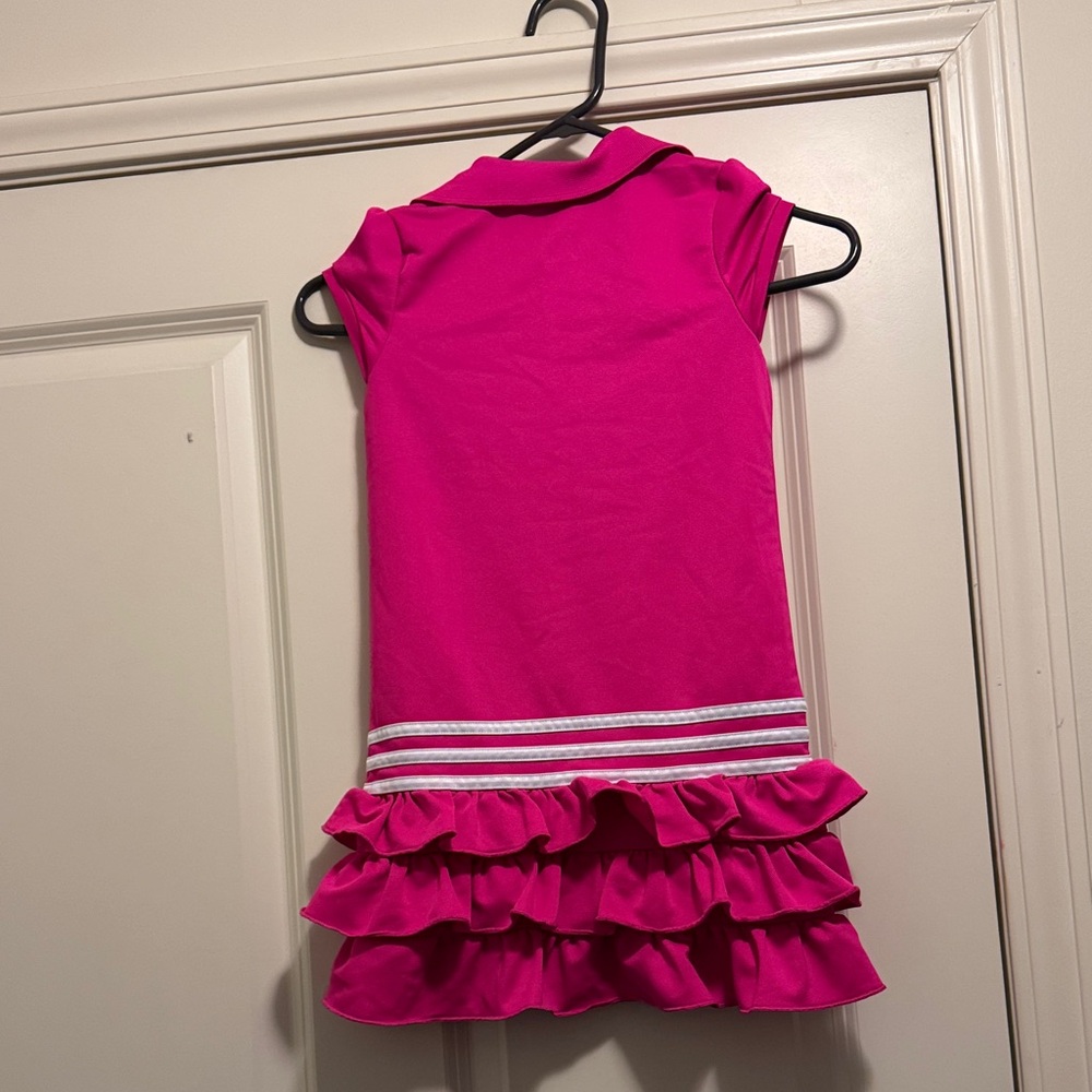 Adidas Kids Pink Ruffle Polo Dress - Picture 5 of 5